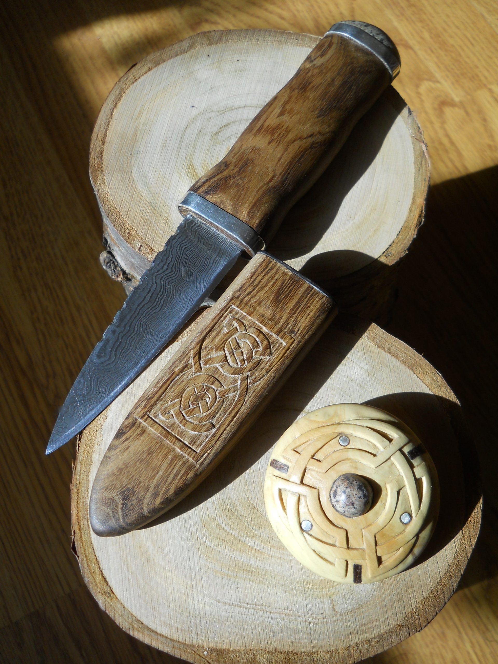 Sgian dubh Scottish knife from national dress to be work with a kilt with a kiltpin